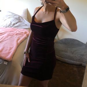 Maroon Velvet Mini Lulus Dress